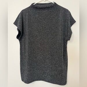 NWT Calvin Klein Black Sparkly Short Sleeve Top